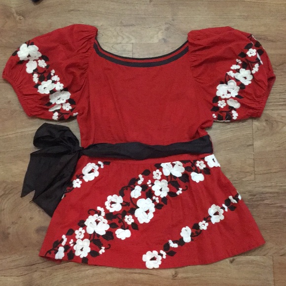 Anthropologie Lithe Brand Embroidered Blouse - Picture 2 of 3